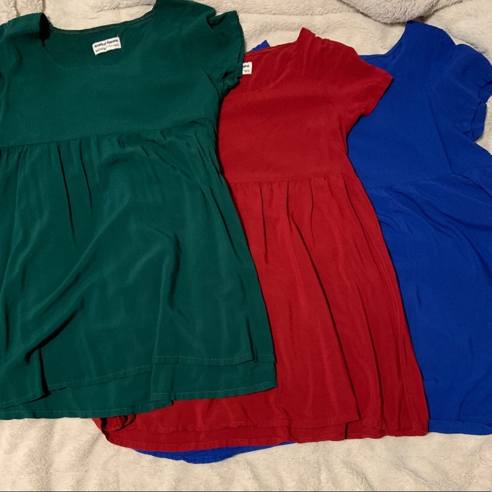 American Apparel Jewel Tone Babydoll Dress Set